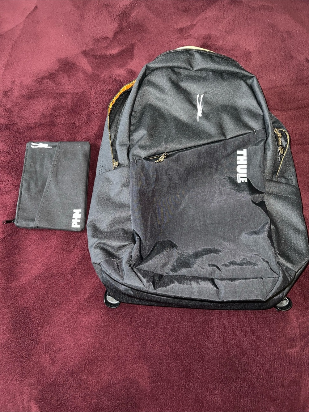 Thule Black Backpack with Black Accessory Pouch